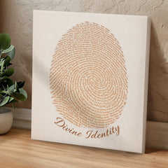 Divine Identity - Wall Art on Canva (Brown)