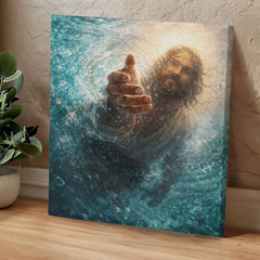 He Reaches Through the Storm - Wall Art On Canva