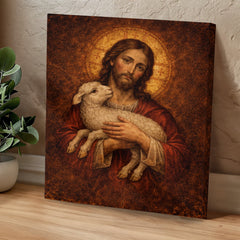 The Lamb of God - Byzantine Wall Art on Canva