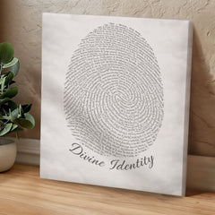 Divine Identity - Wall Art on Canva (Gray)