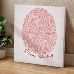 Divine Identity - Wall Art on Canva (Red)