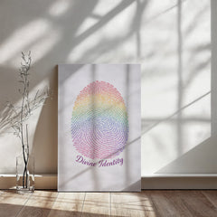 Divine Identity - Wall Art on Canva (Rainbow)