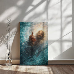 He Reaches Through the Storm - Wall Art On Canva