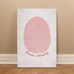 Divine Identity - Wall Art on Canva (Red)