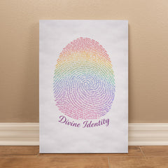 Divine Identity - Wall Art on Canva (Rainbow)