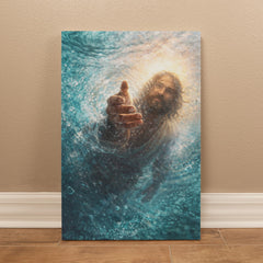 He Reaches Through the Storm - Wall Art On Canva