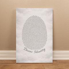 Divine Identity - Wall Art on Canva (Gray)