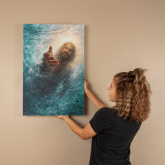 He Reaches Through the Storm - Wall Art On Canva