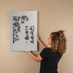Peace & Tranquility - Wall Art on Canva (Black)