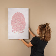 Divine Identity - Wall Art on Canva (Red)