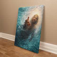 He Reaches Through the Storm - Wall Art On Canva