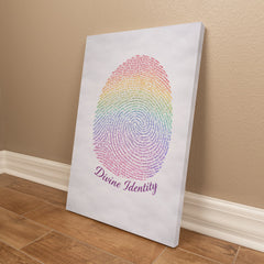 Divine Identity - Wall Art on Canva (Rainbow)
