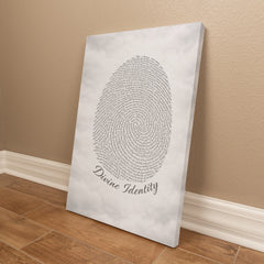 Divine Identity - Wall Art on Canva (Gray)