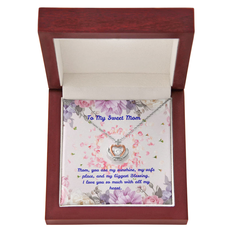 You Are My Queen - Crown Pendant Necklace (for Mom)
