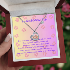 Your Little Miracle - Baby Feet Heart Necklace - Baby Girl