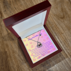 Mother's First Chapter - Baby Feet Heart Necklace - Twin Baby Girls