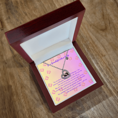 Two Little Miracles - Baby Feet Heart Necklace - Twin Baby Girls