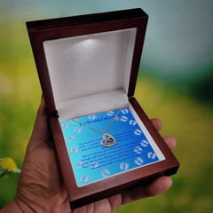 Two Little Miracles - Baby Feet Heart Necklace-Twin Baby Boys