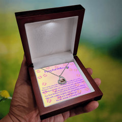 Mother's First Chapter - Baby Feet Heart Necklace - Baby Girl