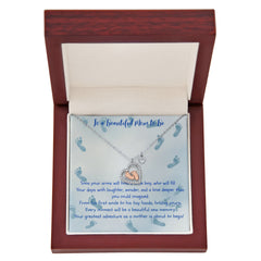 Your Little Miracle - Baby Feet Heart Necklace - Baby Boy