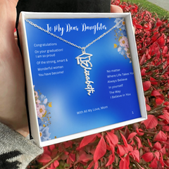 Believe in Yourself - Graduation Name Necklace for Daughter ..