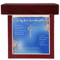 Believe in Yourself - Graduation Name Necklace for Granddaughter