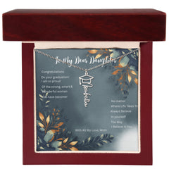 Believe in Yourself - Graduation Name Necklace For Daughter