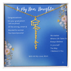 Believe in Yourself - Graduation Name Necklace for Daughter ..