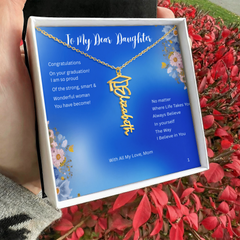 Believe in Yourself - Graduation Name Necklace for Daughter ..