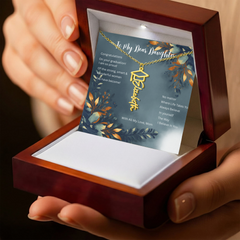 Believe in Yourself - Graduation Name Necklace For Daughter