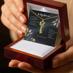 Believe in Yourself - Graduation Name Necklace for the  Son