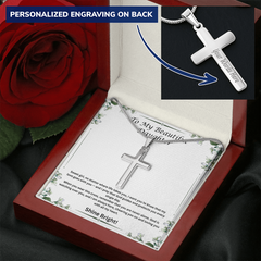 Shine Bright - Personalized Cross Necklace for Daughter