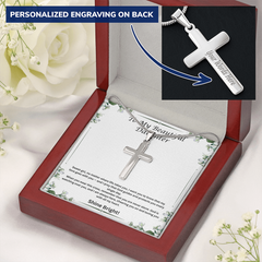 Shine Bright - Personalized Cross Necklace for Daughter