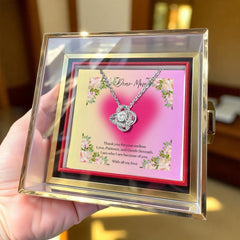 Endless Love - Love Knot Necklace with Rotating Rose Gift Box