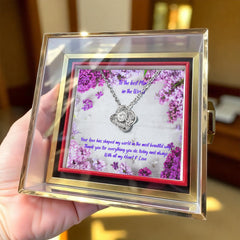 Your Love - Love Knot Necklace with Rotating Rose Gift Box (for Mom)