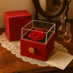 Your Love - Love Knot Necklace with Rotating Rose Gift Box (for Mom)