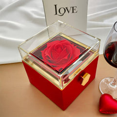 Your Love - Love Knot Necklace with Rotating Rose Gift Box (for Mom)