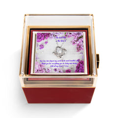 Your Love - Love Knot Necklace with Rotating Rose Gift Box (for Mom)