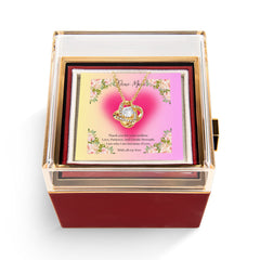 Endless Love - Love Knot Necklace with Rotating Rose Gift Box