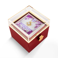 Your Love - Love Knot Necklace with Rotating Rose Gift Box (for Mom)