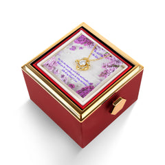 Your Love - Love Knot Necklace with Rotating Rose Gift Box (for Mom)
